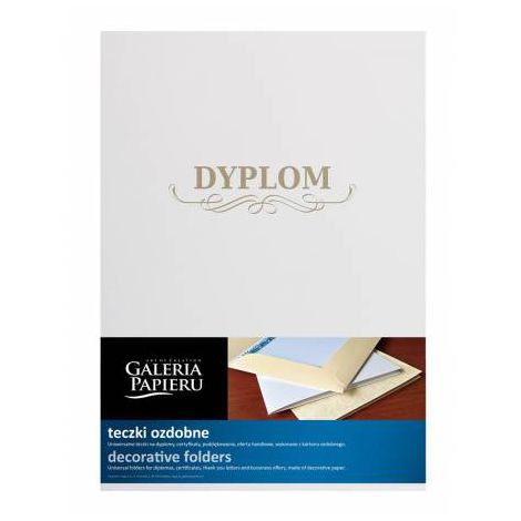 Teczka ozdobna Argo A4 Napis Millenium Diamentowa Biel, 1szt